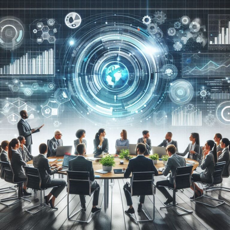 Empresarios visualizando el panorama de la ISO 9001
