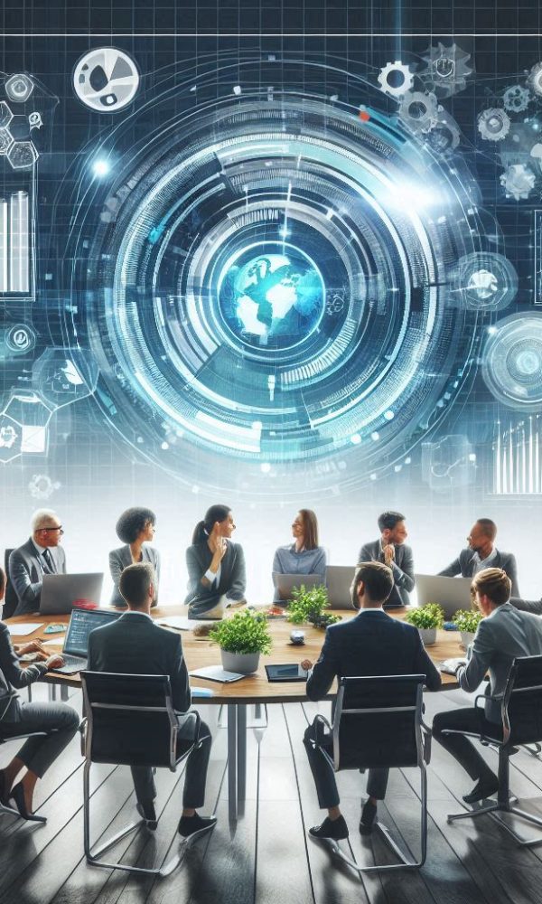 Empresarios visualizando el panorama de la ISO 9001